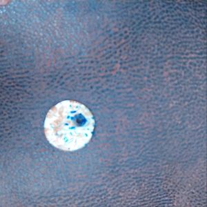 Pedant blue gold silver venetian glass handmade circle